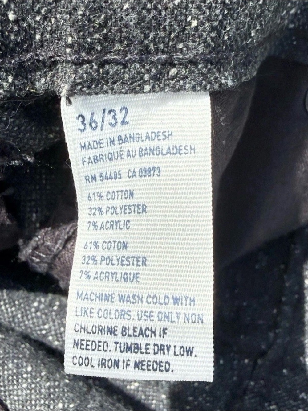 NWT American Eagle Speckled Slim Straight Pants Minimalist Streetwear 36x32 - Picture 10 of 16